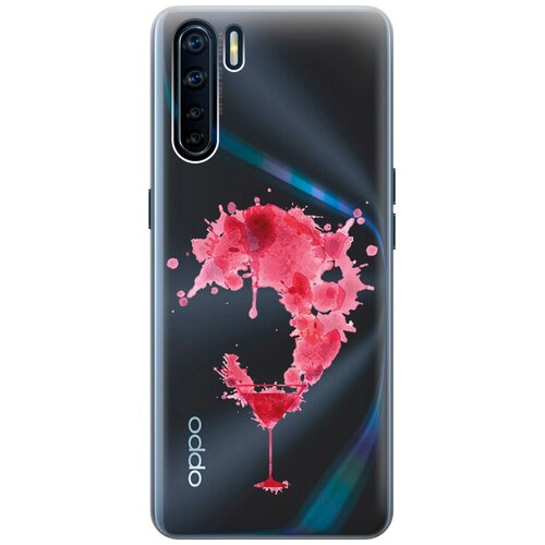 Силиконовый чехол с принтом Cocktail Splash для OPPO A91 / Reno3 / Оппо А91 / Рено 3 силиконовый чехол с принтом advocado для oppo a91 reno3 оппо а91 рено 3