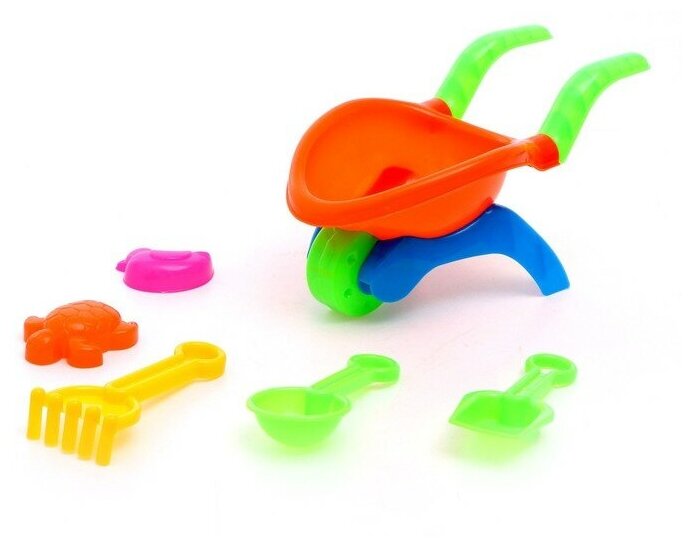 Песочный набор «Мини-тачка», 6 предметов, цвета микс — купить в ...