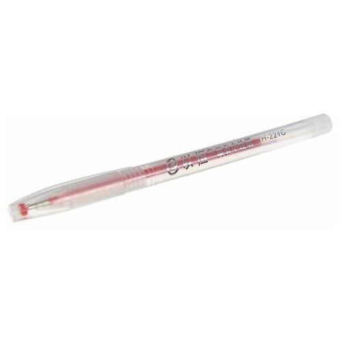 - Ручка гелевая, 0.5 мм, красный, тонированный корпус