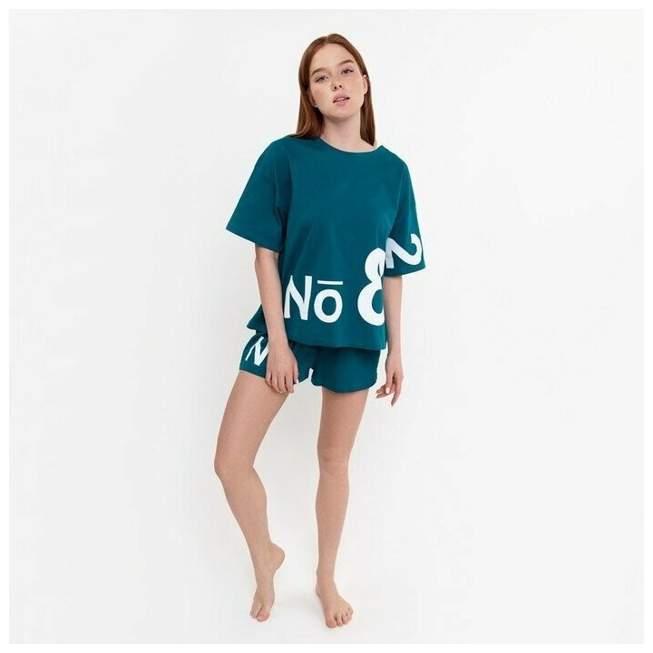Дарья Комплект женский (футболка,шорты), цвет микс, размер 44 - фотография № 4