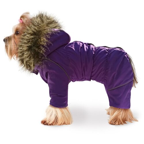 фото Зимний комбинезон "аляска" для собак фиолетовый размер м zootrend