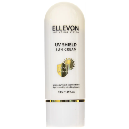 Купить Солнцезащитный крем Ellevon Uv Shield Sun Cream SPF50+ PA++++, 50 мл, белый