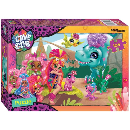 Пазл Cave Club, Mattel, 104 детали / Step Puzzle фигурка mattel cave club доисторические питомцы сюрпризы 9 видов