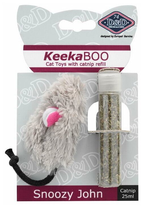 EBI Игрушка для кошек мягкая с кошачей мятой "Snoozy John", 8см - фото №1