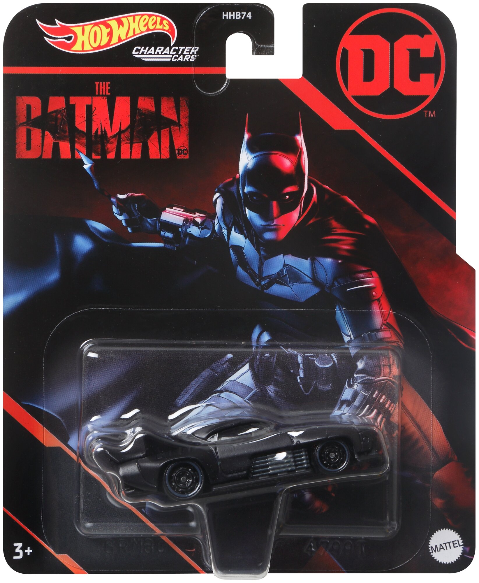 Машинка Hot Wheels Герои блокбастеров DC Бэтмен "THE BATMAN" / HHB74-GRM30