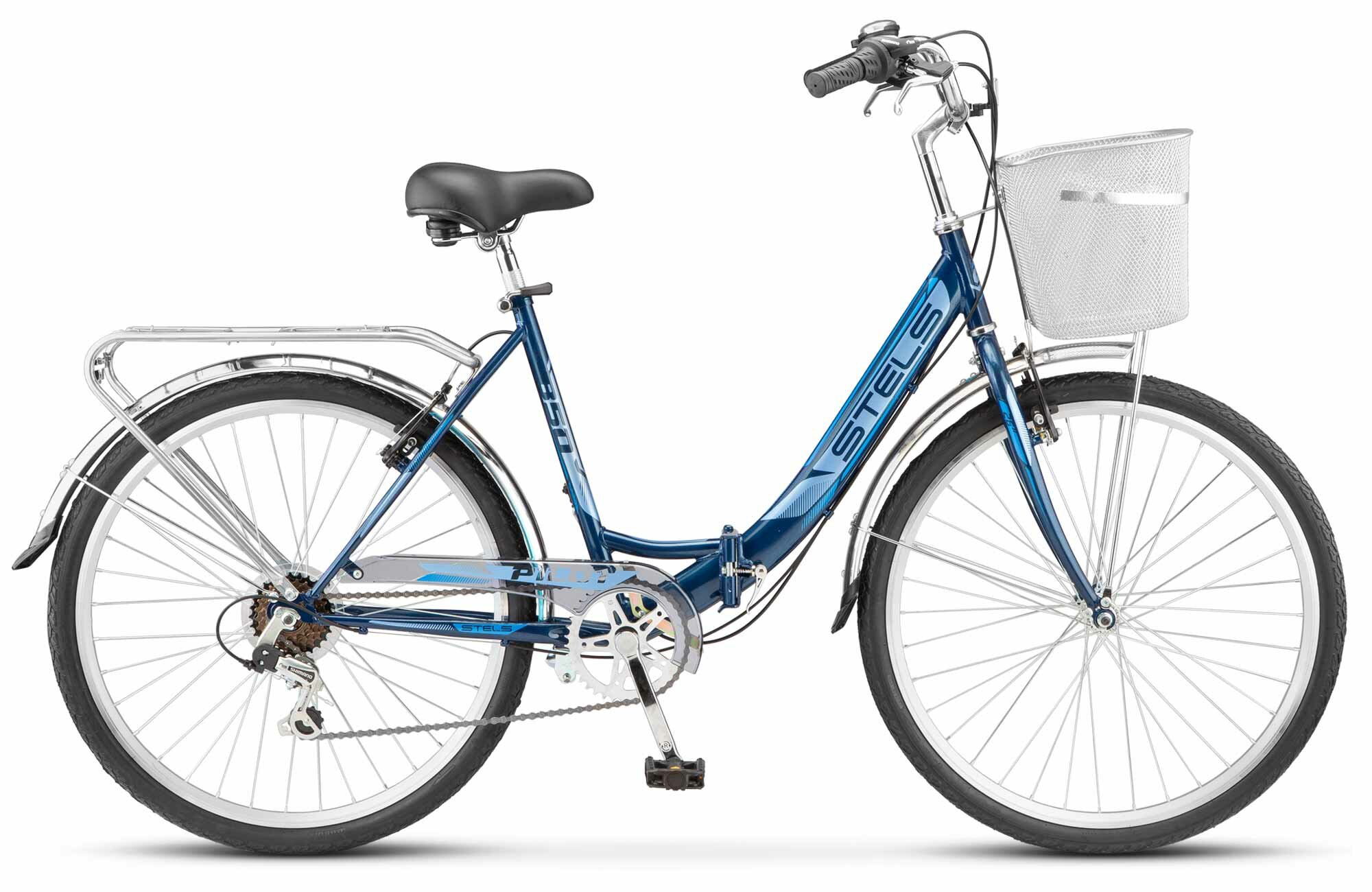Велосипед складной STELS Pilot 850 26" Z011 Темно-синий (требует финальной сборки) 2022