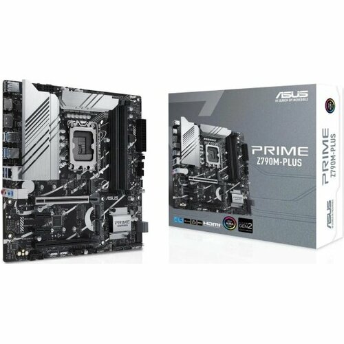 Материнская плата Asus PRIME Z790M-PLUS (LGA1700, mATX) материнская плата asus prime z690m plus d4 lga1700 z690 4хddr4 vga hdmi dvi dp matx 967310