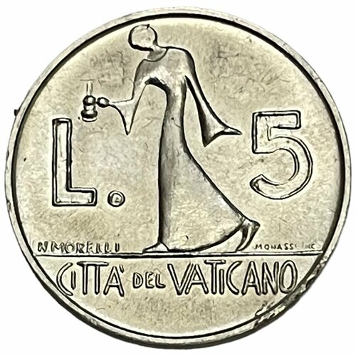 Ватикан 5 лир 1978 г. (MCMLXXVIII) клуб нумизмат медаль ватикана 1963 года серебро павел vi