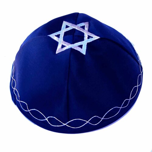 Ермолка LOVEROME, размер 50/53, синий еврейский головной убор ермолка шапка кошерный подарок кипа еврей
