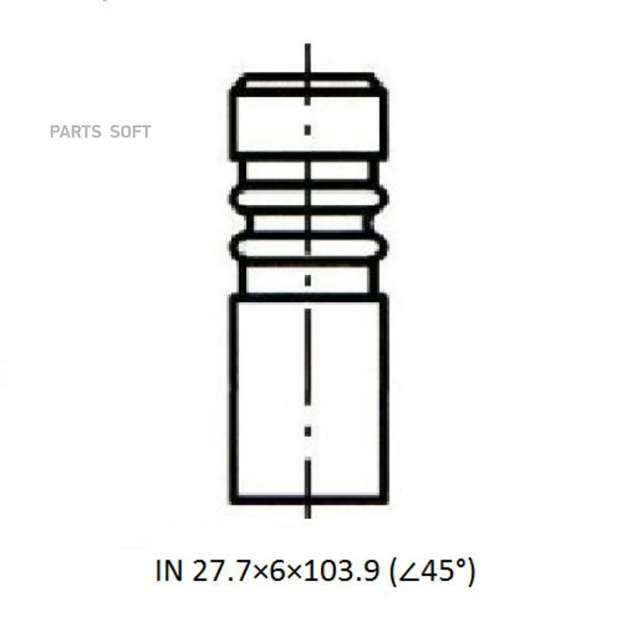ZIKMAR Z17477R Клапан ДВС IN 27.7x6x103.9 Nissan Primastar Qashqai X-Trail/ Renault Espace Laguna Latitude Meg