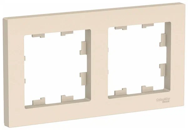 Рамка двойная Systeme Electric Atlas Design бежевый ATN000202 - 1 шт.