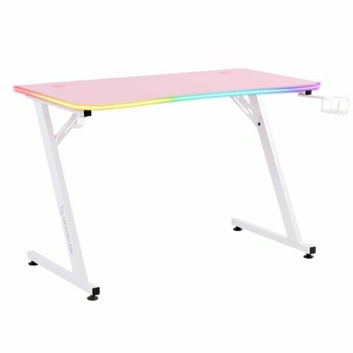 Компьютерный стол Gamelab Monolith с подсветкой, 114 х 60 х 75 см, фиксированная стальная рама GL-920 розовый