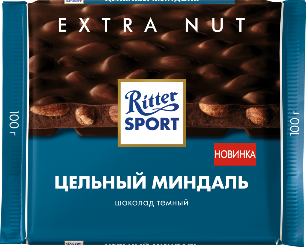 Шоколад темный RITTER SPORT Цельный миндаль, 100г