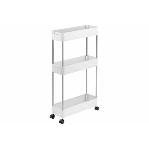 Этажерка для ванной на колесиках Birdhouse B0155 пластиковый цвет белый