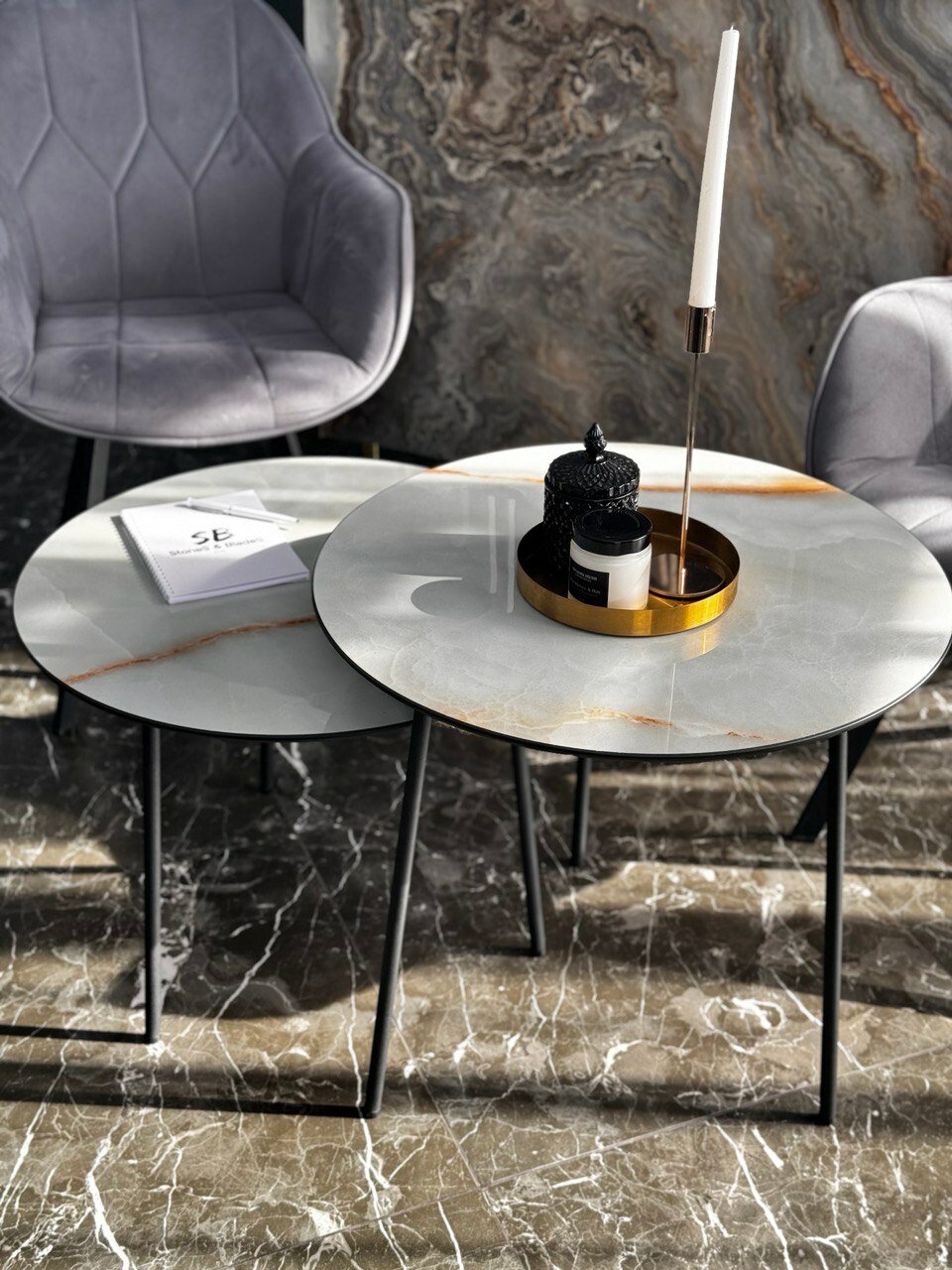 фото Журнальный столик из керамогранита