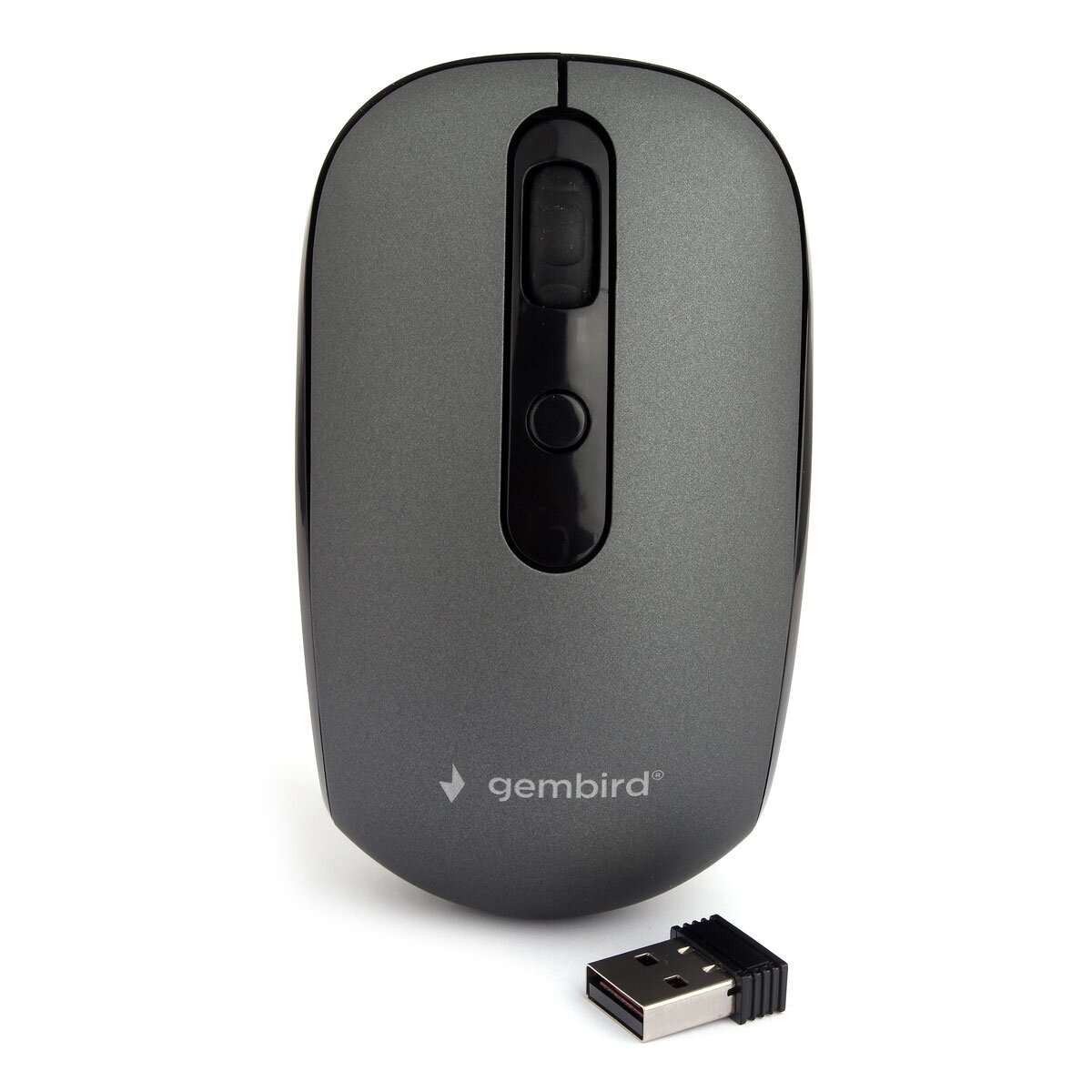 Gembird MUSW-355-Gr {Мышь беспроводная, серый, бесш.клик, soft touch, 3кн.+колесо-кнопка, 1600DPI, 2,4ГГц} - фото №17
