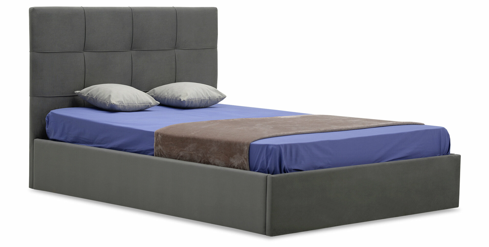 Двуспальная кровать Нави 160х200, с подъемным механизмом, Amigo grey