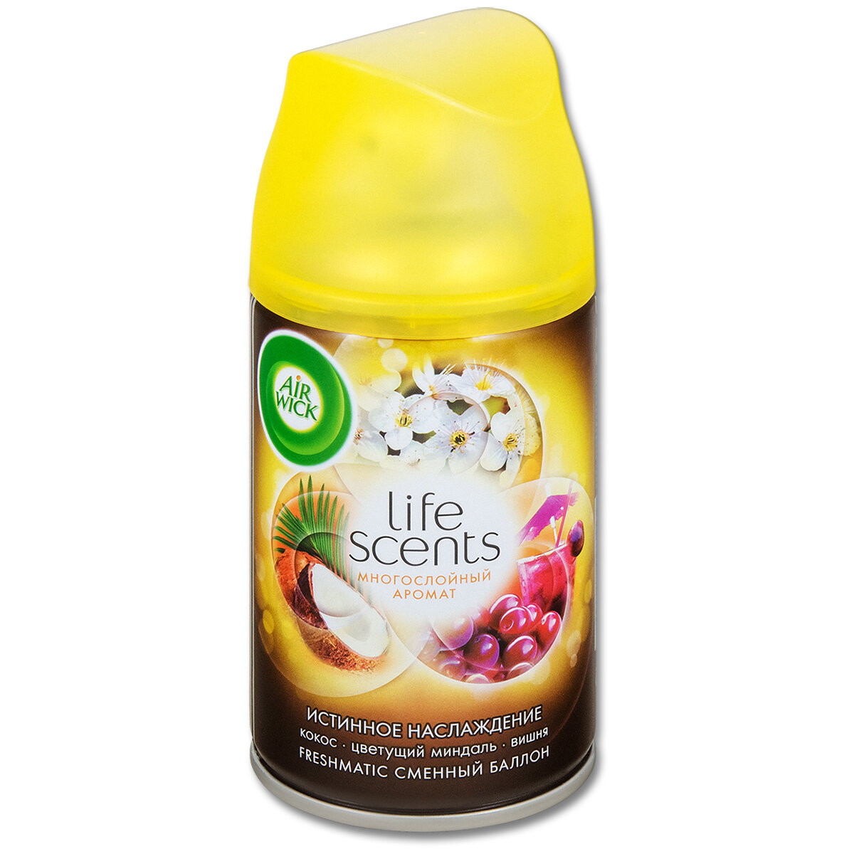 Сменный баллон для освежителя воздуха AirWick Freshmatic Life Scents "Истинное наслаждение", 250 мл, 1 шт.