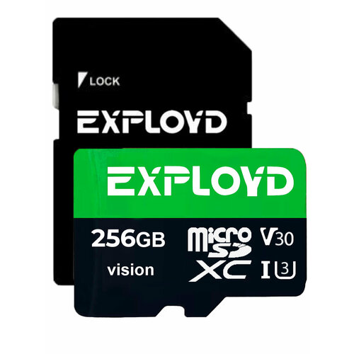 Карта памяти microSD 256 ГБ Exployd Class 10 Vision ( EX256GCSDXC10-U3-V30 ) карта памяти microsd 256 гб exployd class 10 vision ex256gcsdxc10 u3 v30