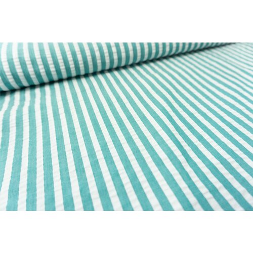 Хлопок сирсакер пыльно-зеленый