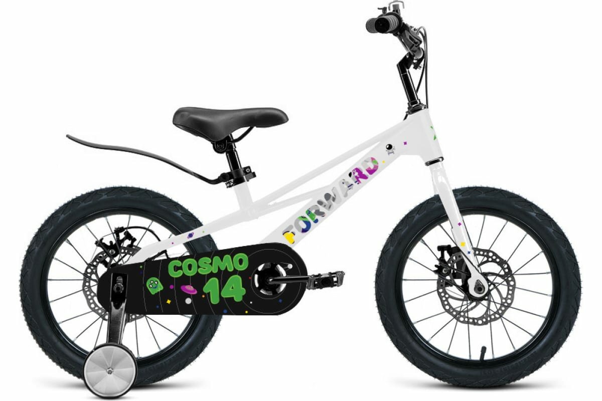 Детские велосипеды Forward Детский велосипед FORWARD COSMO 14" 2023, 14" белый