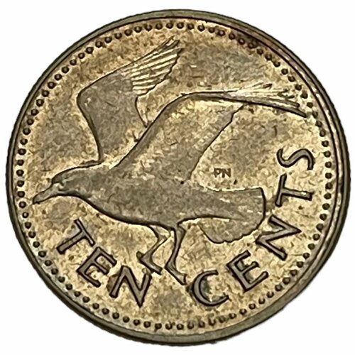 Барбадос 10 центов 1973 г. либерия 50 центов 1973 г