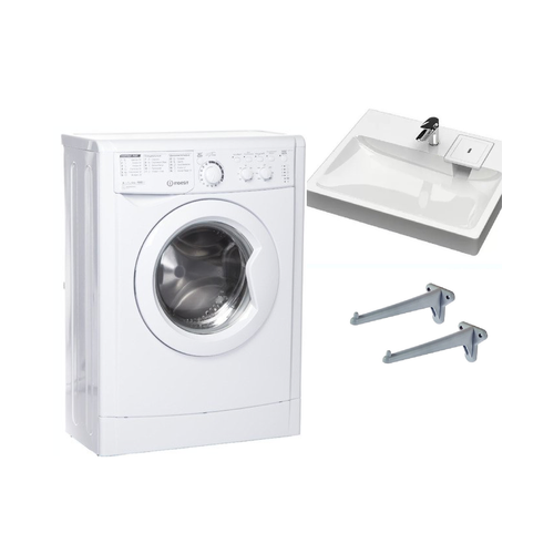 Стиральная машина Indesit EWUC 4105 и раковина Адель 55 3385000₽