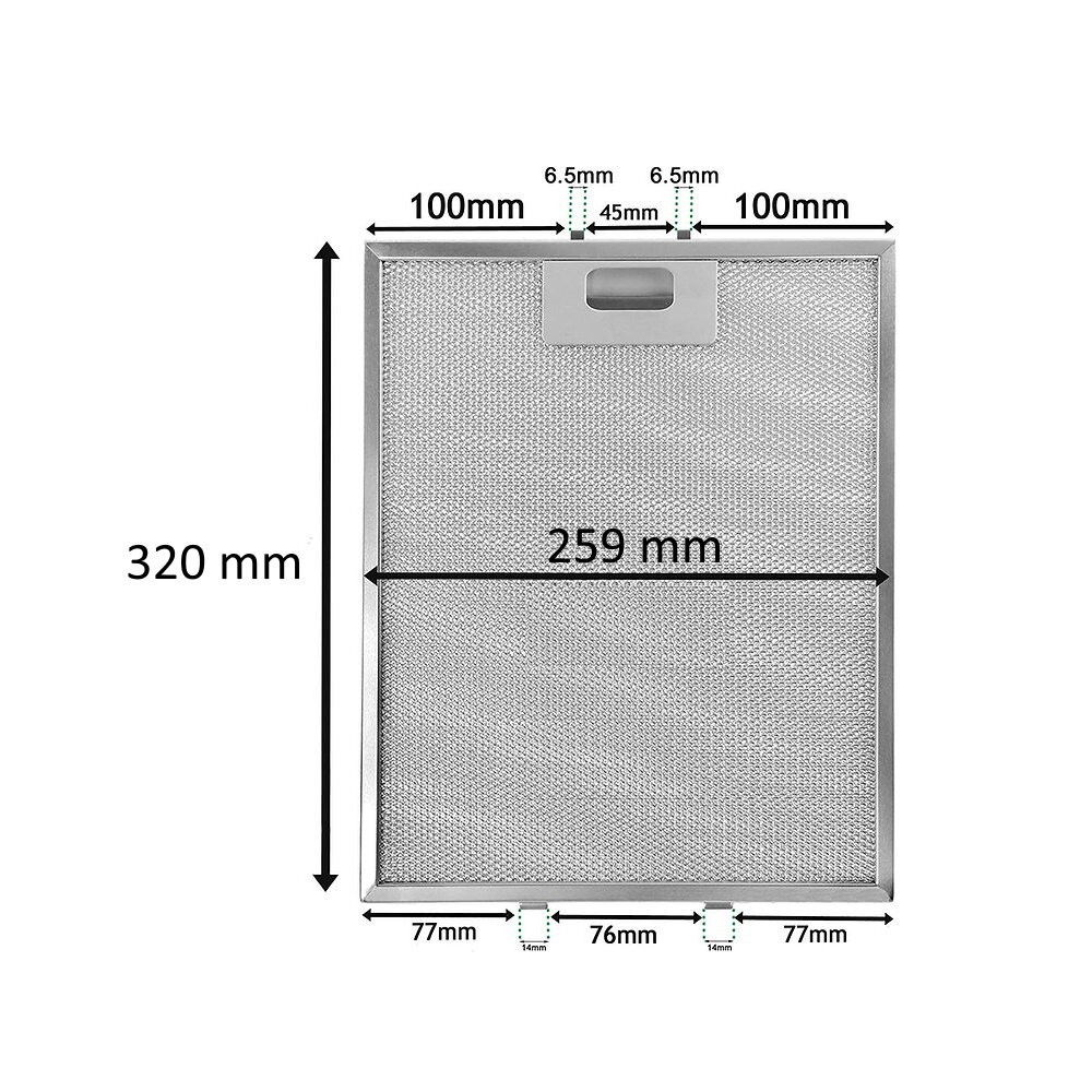 Фильтр алюминиевый жировой для кухонной вытяжки Elica GRI0009222 - 259x320x9 (320x259x9) - фотография № 2