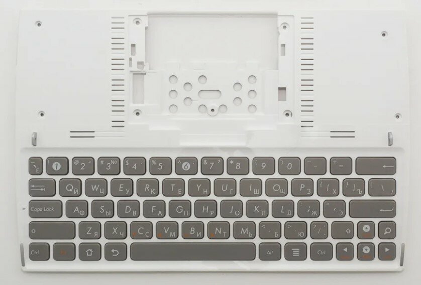 Клавиатура для Asus Eee Pad SL101 серая с белым топкейсом