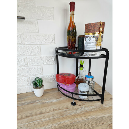 Полка металлическая для ванной 2-х ярусная угловая Baizheng 1619₽