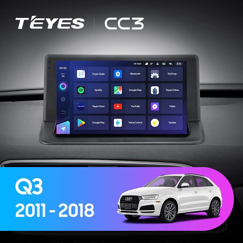 Штатная магнитола TEYES CC3 9.0" 3 Gb для Audi Q3 2011-2018