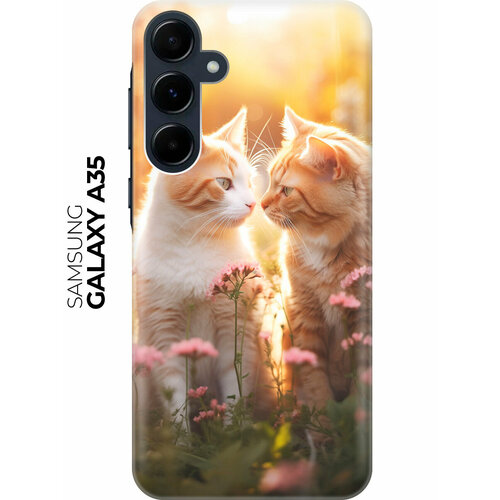 фото Силиконовый чехол на samsung galaxy a35 / самсунг а35 с рисунком "влюбленные котики" bestluck