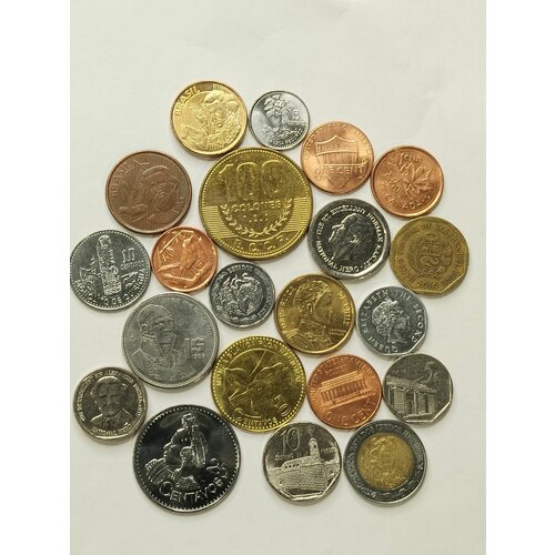 расширенная коллекция 50 монет снг без повторов по типу xf unc Коллекция, 21 монета Америки. Без повторов по типу. XF