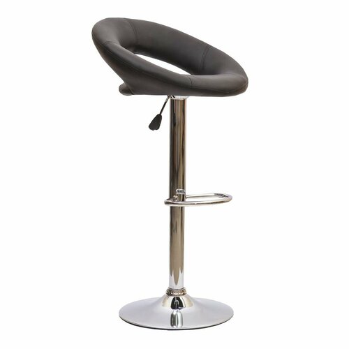 Стул барный Rosa AksHome черный; экокожа, металл; мягкое сиденье; без подлокотников