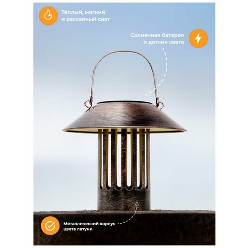 Подвесной садово-парковый светильник на солнечной батарее