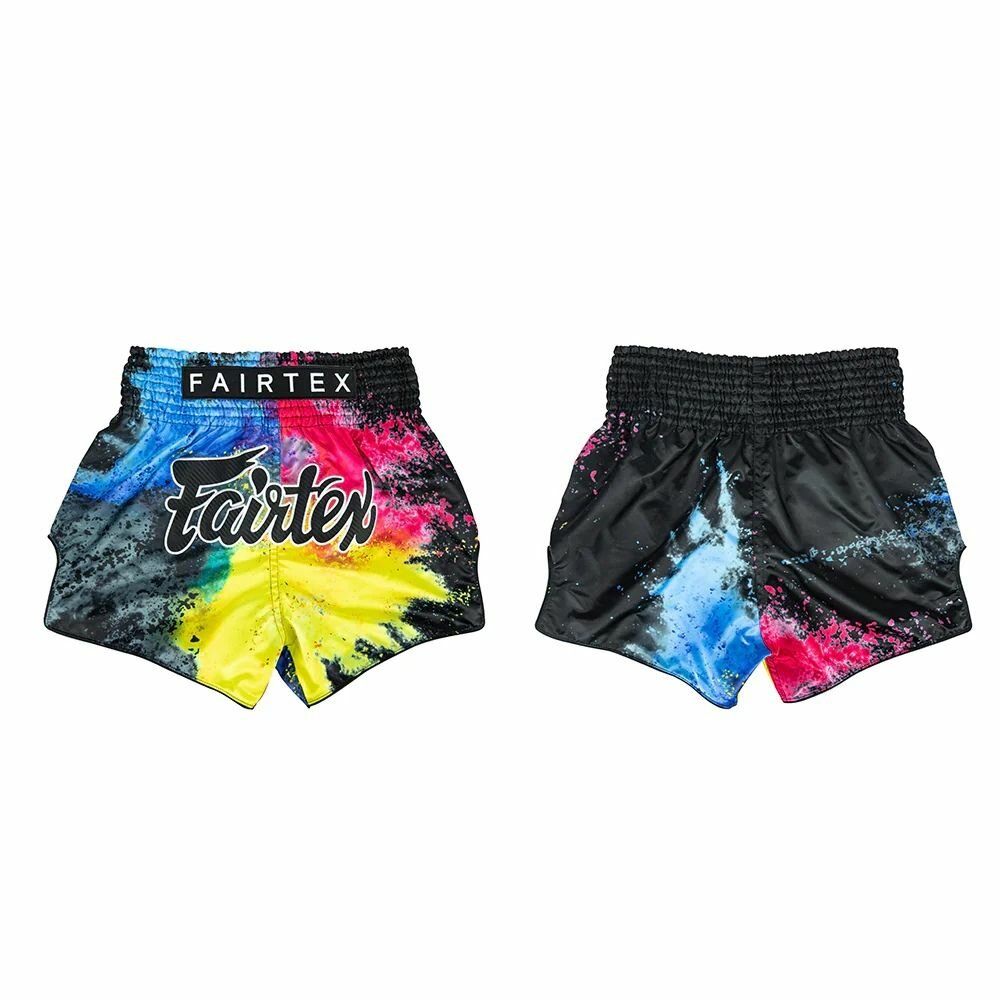 Шорты для единоборств Fairtex Fairtex, размер M, черный, синий, желтый, красный — фото 1