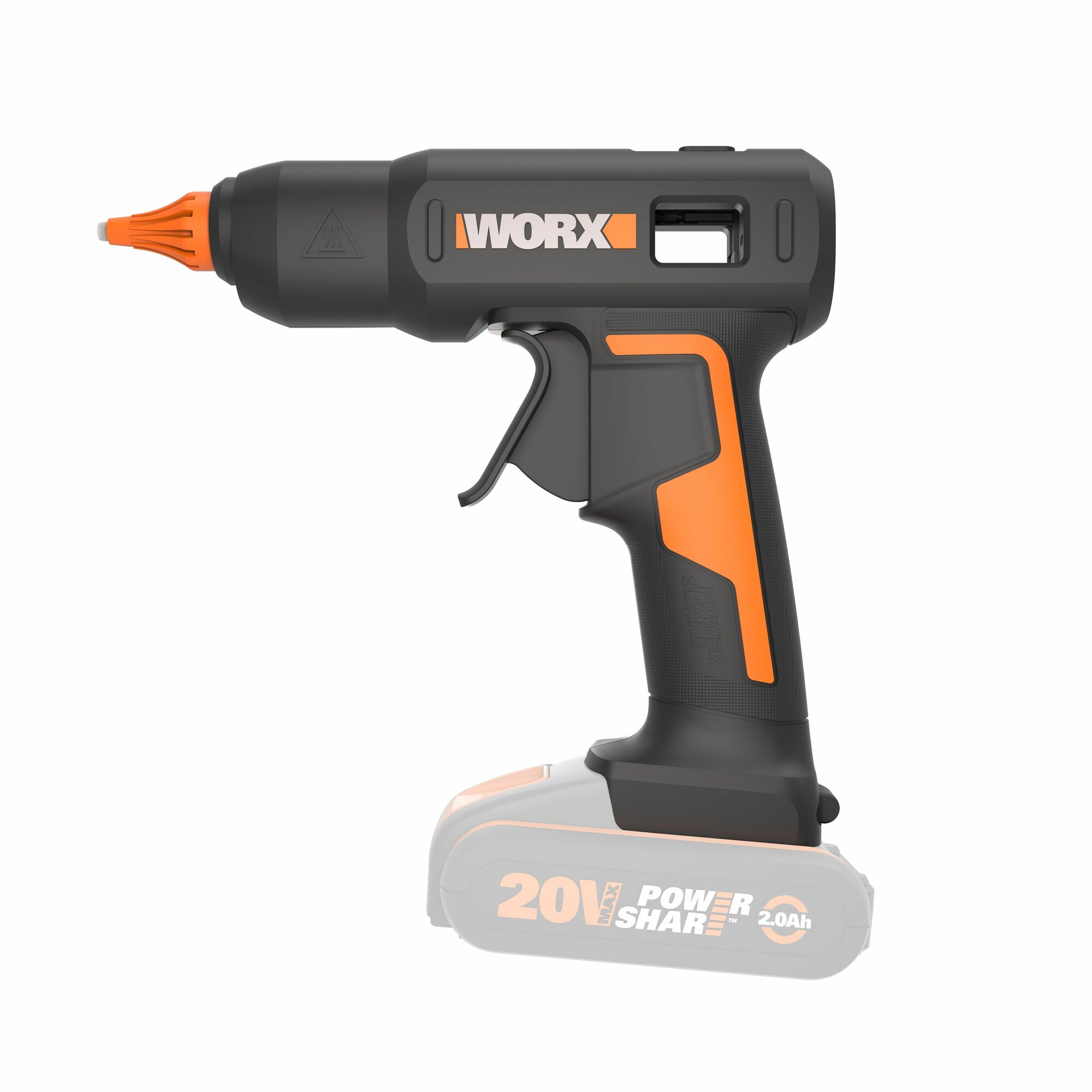Клеевой пистолет аккумуляторный WORX WX045.9 20В без АКБ и ЗУ