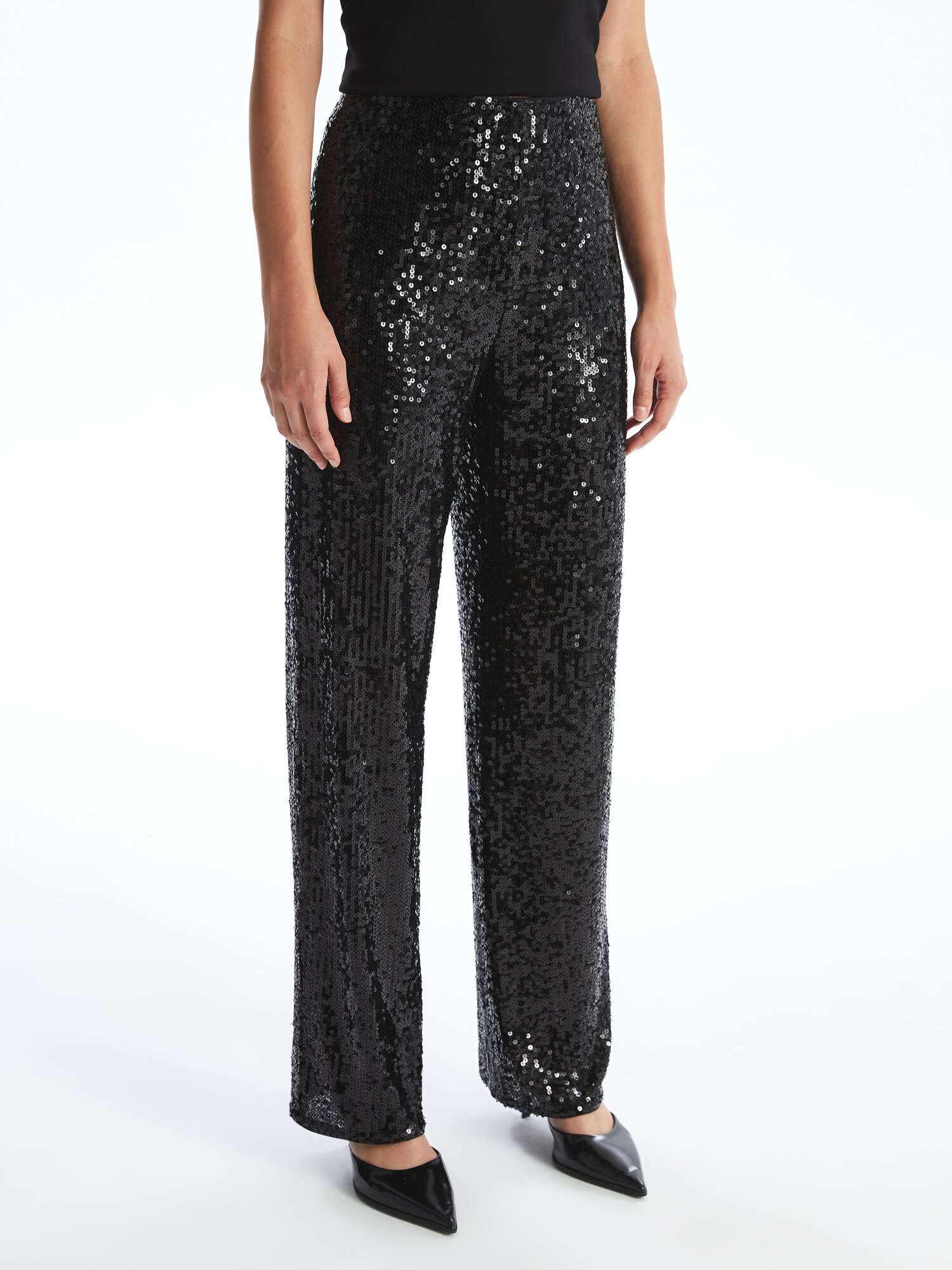 Брюки палаццо LC Waikiki, размер M, new black — фото 1