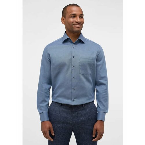 фото Рубашка eterna modern fit, размер 43/ru52, blue