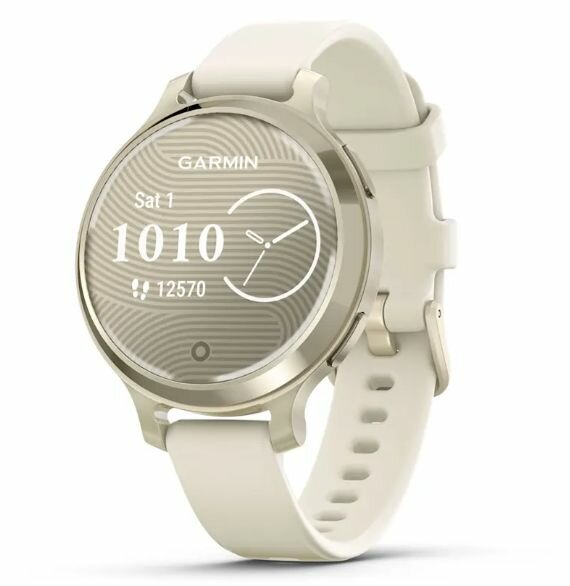 Часы Garmin Lily 2 Active Lunar Gold with Bone Silicone Band (010-02891-00)