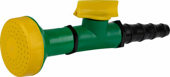 Насадка - распылитель на шланг для полива с вентилем, диаметр подключения: 1/2" - 1", диаметр насадки: 50 мм