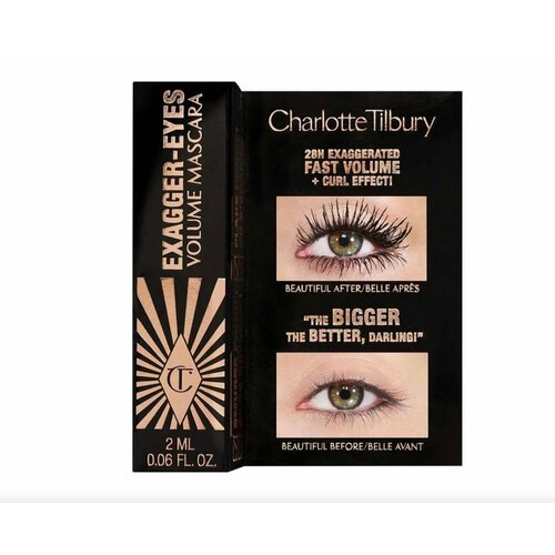 Charlotte Tilbury мини Объемная тушь для ресниц Exagger - eyes Volume Mascara 2 мл в оттенке Black 3500₽