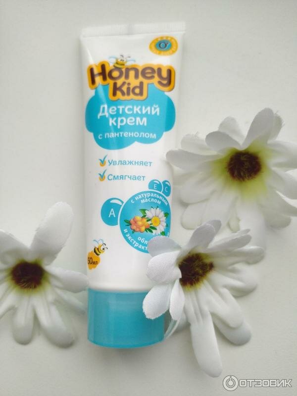Детский крем Уник Косметикс "Honey Kid", с пантенолом и натуральными экстрактами, 50мл