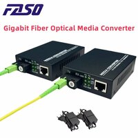 Гигабитный оптоволоконный медиаконвертер 100 / 1000 Мбит / с 3 км 20 км 25 км Ethernet-конвертер RJ45 одноволоконный источник питания TX RX SC, 1000M 20KM EU Power