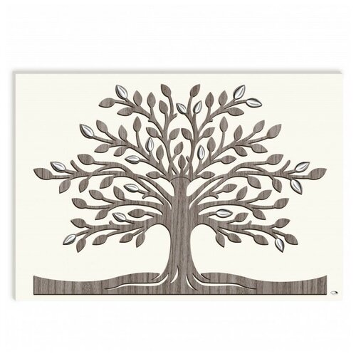 Картина c деревянным декором Древо жизни, L150