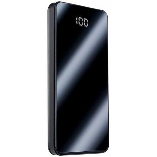 Perfeo Powerbank Flow 10000mah In Type-C/Micro usb/Out USB 1 А, 2.1A/ Black
