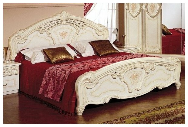 Двухспальная кровать Alba Роза 160*200 цвет бежевый
