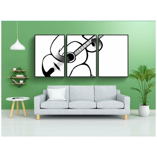 фото Набор модулных постеров для интерьера "гитара, инструмент, музыка" 60x90 см. в тубусе, без рамки lotsprints