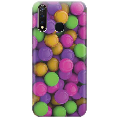 фото Силиконовый чехол на vivo y19 / виво у19 с принтом "разноцветные драже" gosso