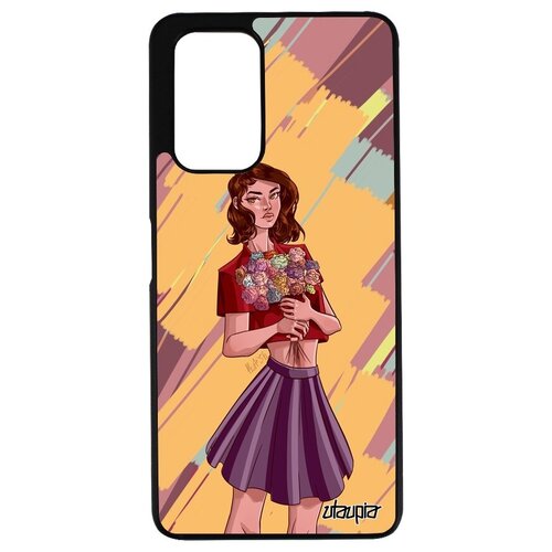 фото Защитный чехол для телефона // xiaomi redmi note 10 pro // "девушка и цветы" стиль модель, utaupia, цветной